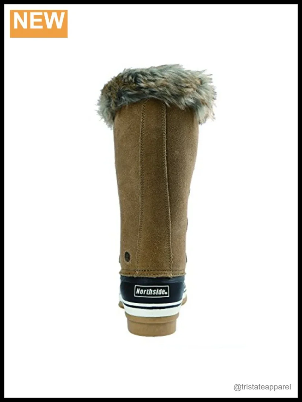 Waterproof Suede Snow Boots with Thinsulate, Mid Calf Lace Up Winter Boots